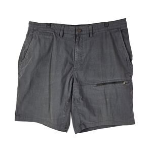THE NORTH FACE MEN'S CHARCOAL ZIPPER LEG POCKET GRAY 8" SHORTS – SIZE 36
